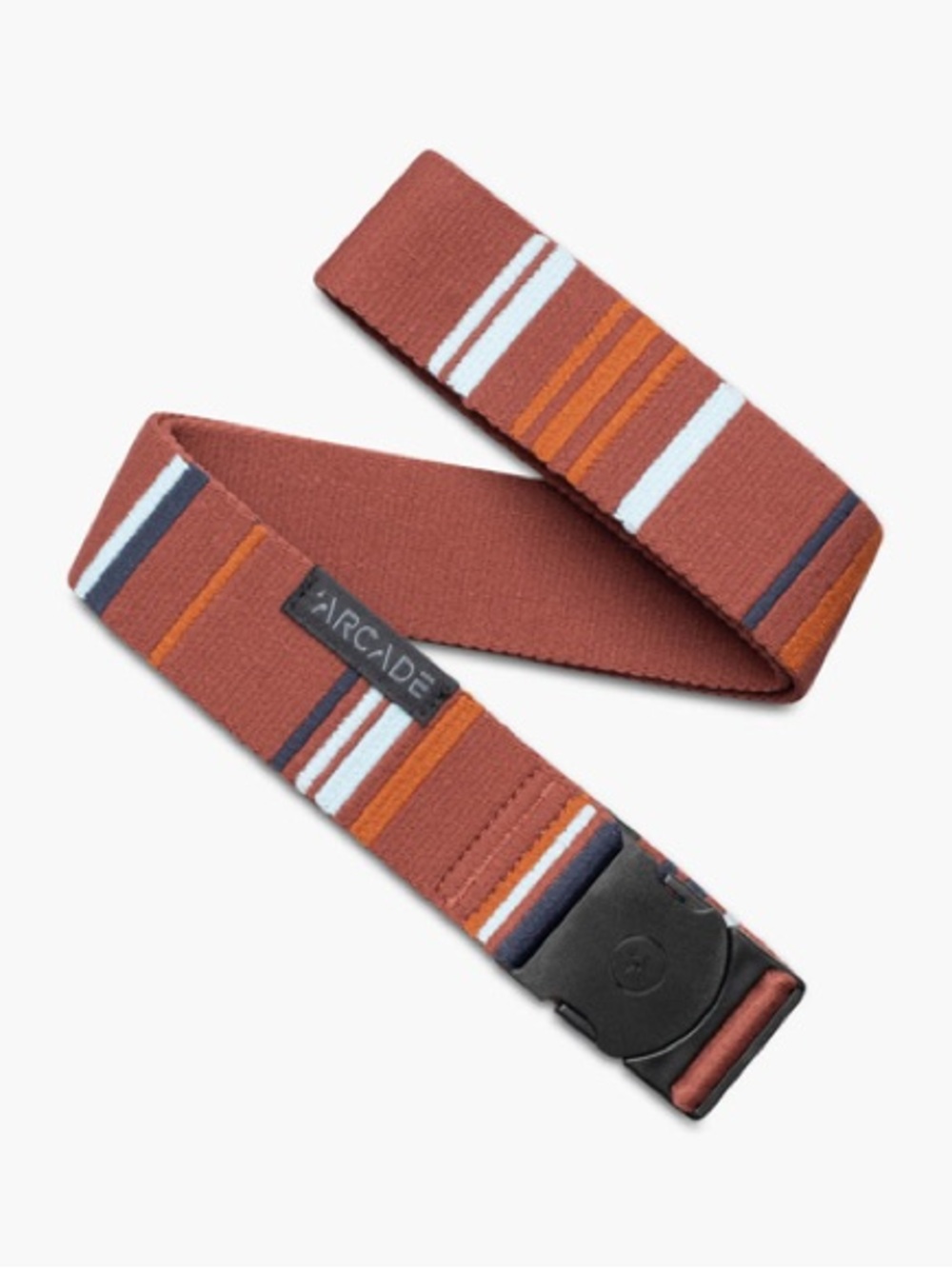 Arcade Belt Co. Realm Ridge Slim Webbing Belt With Buckle Vermilion Maroon OSFM